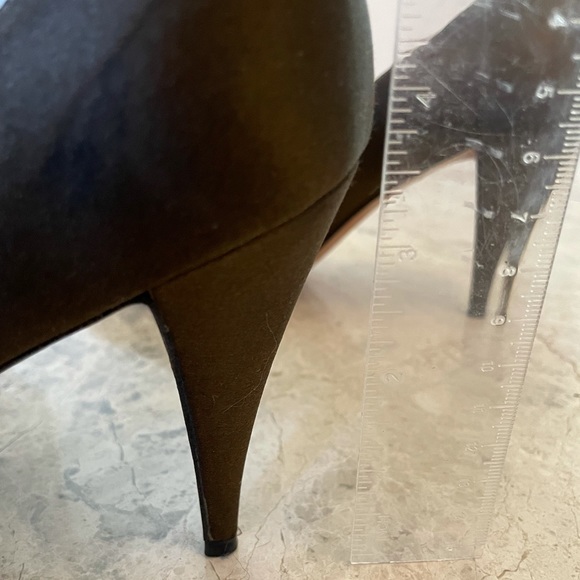 Anne Klein Brown Satin Stilettos - Picture 2 of 7